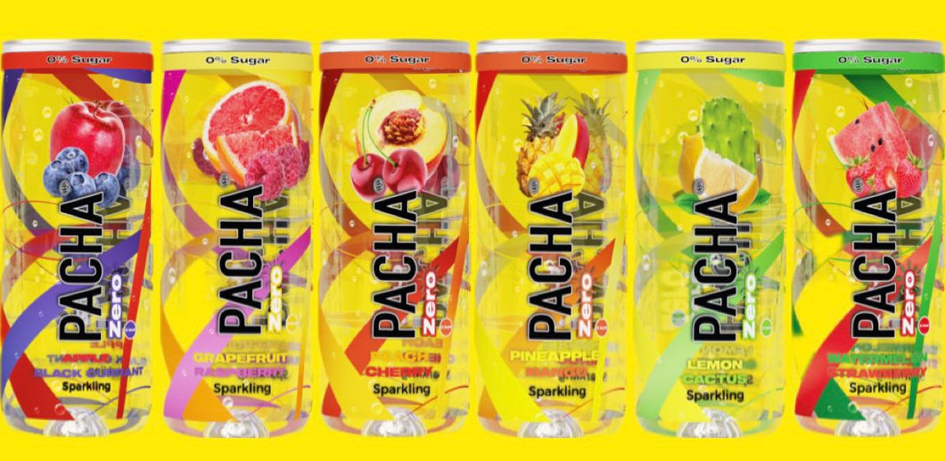 Mix case of 24 Cans 0% Sugar flavours - Pacha - No Pineapple