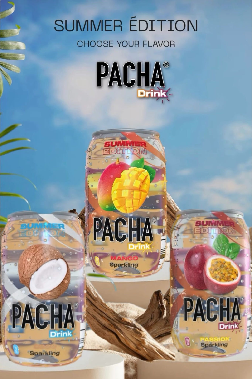 Mix case of 24 Cans - Pacha Summer Edition - 8 Cans each
