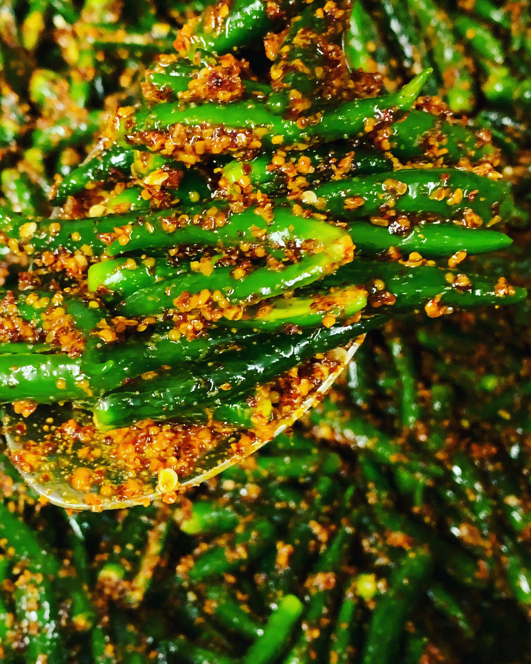 Hari Marchaa Achaar (Green Chillies Pickle) - 200 gm